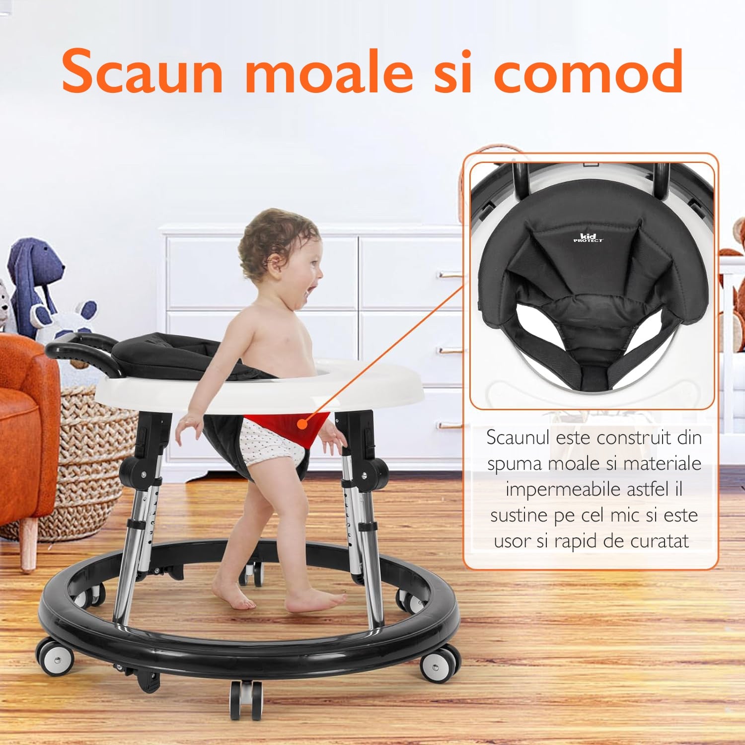Premergator Copii 3 in 1 Reglabil 9 Trepte KidProtect King Walker Premergator Copii 3 in 1 Reglabil 9 Trepte KidProtect King Walker